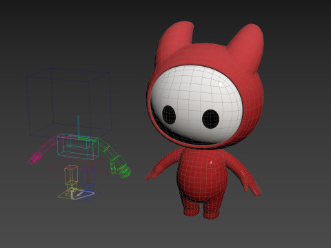 Character259 Rigged Mascot 3D Model