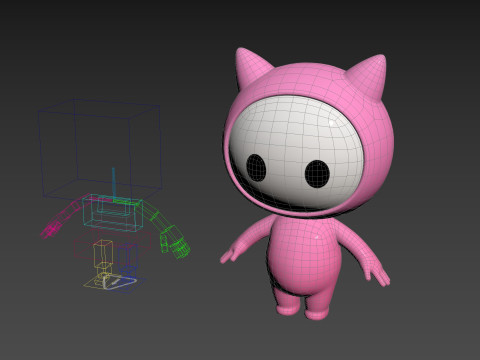 Character260 Rigged Mascot 3D Модель