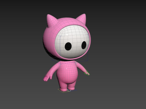 Character260 Rigged Mascot 3D Модель