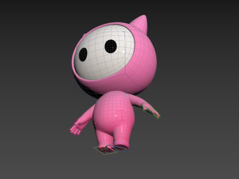 Character260 Rigged Mascot 3D Модель