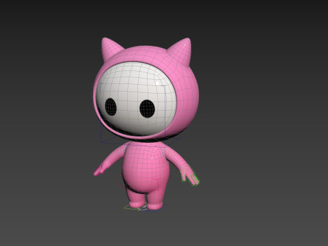 Character260 Rigged Mascot 3D Модель