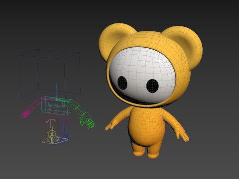 Character261 Rigged Mascot 3D-Modell