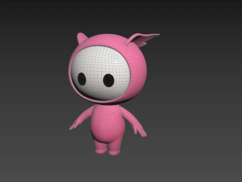 Character263 Rigged Mascot 3D Model