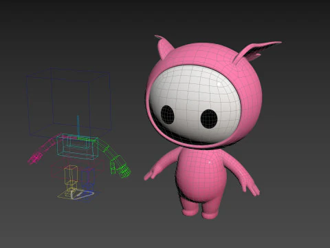 Character263 Rigged Mascot 3D Model
