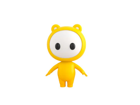 Character264 Rigged Mascot 3D Model
