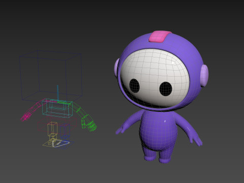 Character265 Rigged Mascot Modèle 3D