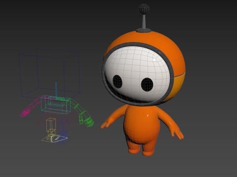Character266 Rigged Mascot 3D Модель