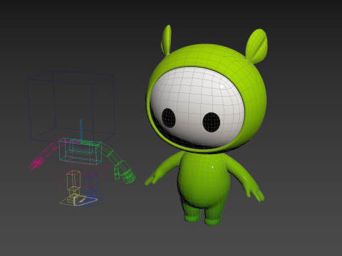 Character267 Rigged Mascot Model 3D