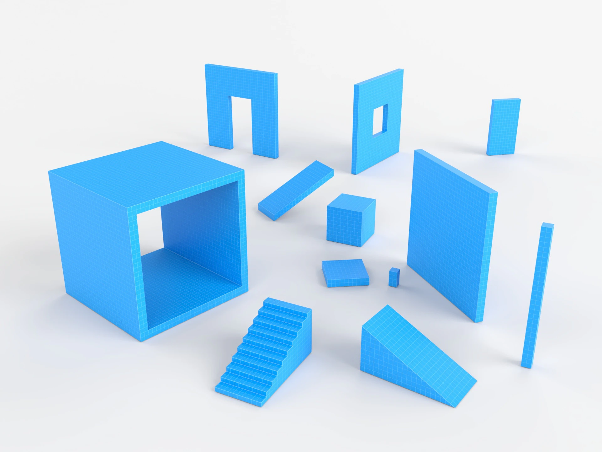 Pack011 Game Level Objects 3D Model .c4d .max .obj .3ds .fbx .stl .blend 