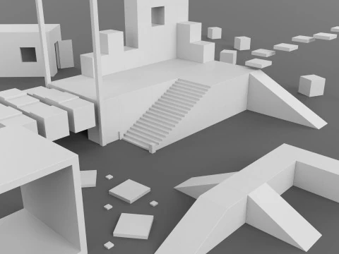 Pack011 Game Level Objects 3D Model