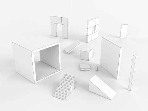 Pack011 Game Level Objects 3D Model