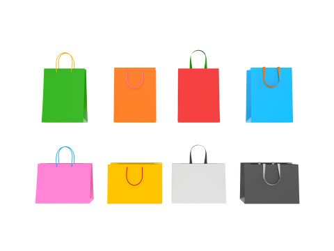 Pack012 Shopping Bag Modelo 3D