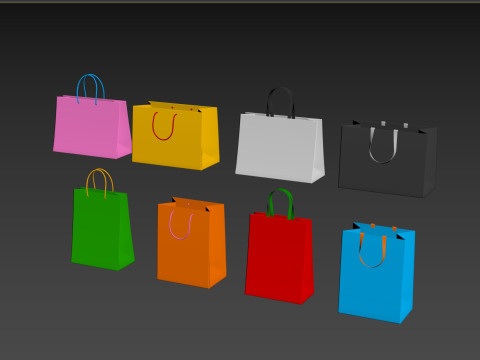 Pack012 Shopping Bag Modelo 3D