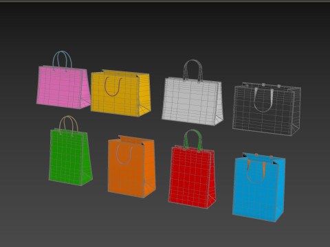 Pack012 Shopping Bag Modelo 3D
