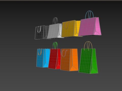 Pack012 Shopping Bag Modelo 3D