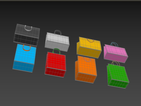 Pack012 Shopping Bag Modelo 3D