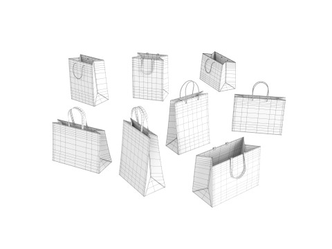 Pack012 Shopping Bag Modelo 3D