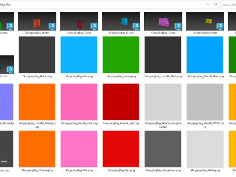 Pack012 Shopping Bag Modelo 3D