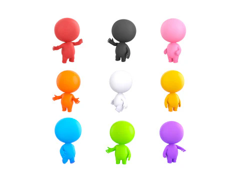 Character268 Manipulierter Cartoon-Junge 3D Modell