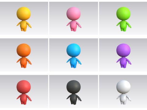 Character268 Rigged Cartoon Boy 3Dモデル