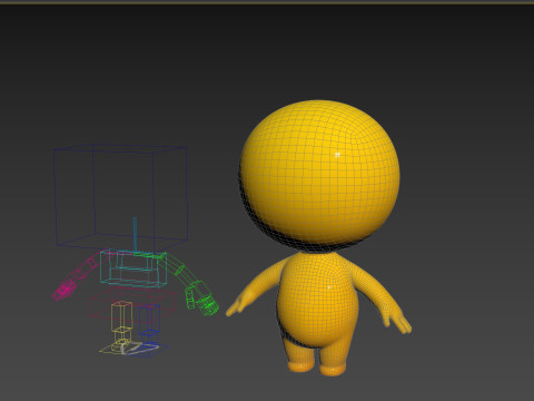 Character268 Rigged Cartoon Boy 3Dモデル