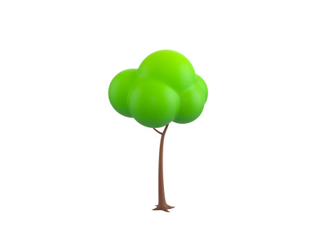 Pack013 Cartoon Tree 3D 模型