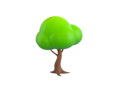 Pack013 Cartoon Tree 3D 模型