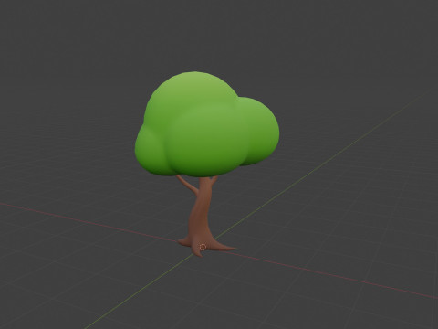 Pack013 Cartoon Tree 3D 模型