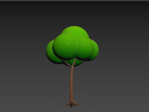 Pack013 Cartoon Tree 3D 模型