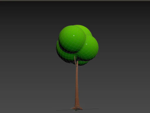Pack013 Cartoon Tree 3D Model