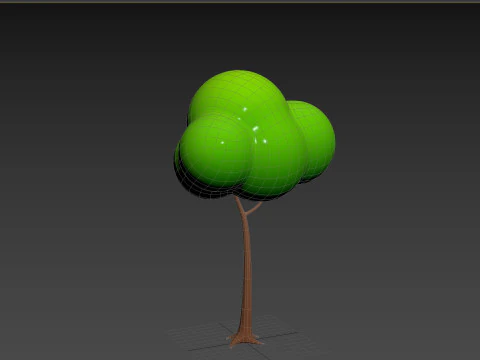 Pack013 Cartoon Tree 3D Model