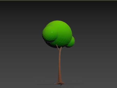 Pack013 Cartoon Tree 3D 模型