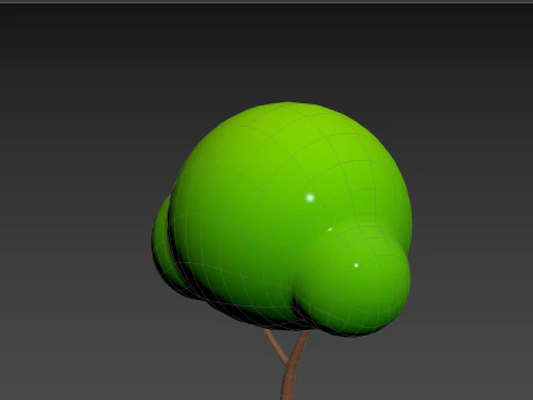 Pack013 Cartoon Tree 3D Model