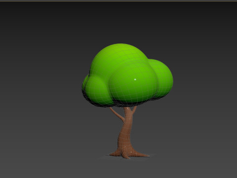 Pack013 Cartoon Tree 3D 模型