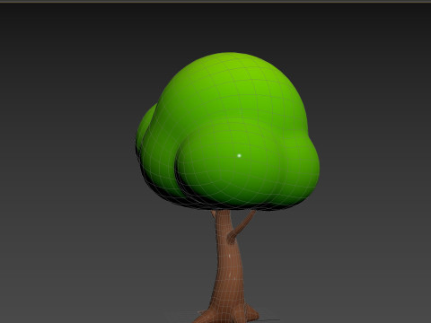 Pack013 Cartoon Tree 3D 模型