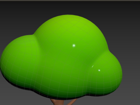 Pack013 Cartoon Tree 3D 模型