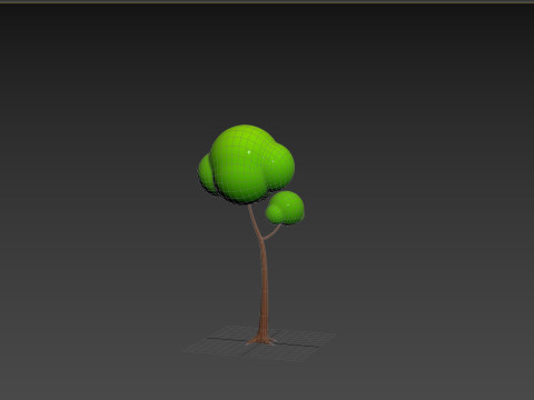 Pack013 Cartoon Tree 3D 模型