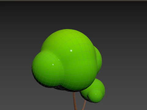 Pack013 Cartoon Tree 3D Model