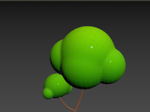 Pack013 Cartoon Tree 3D 模型
