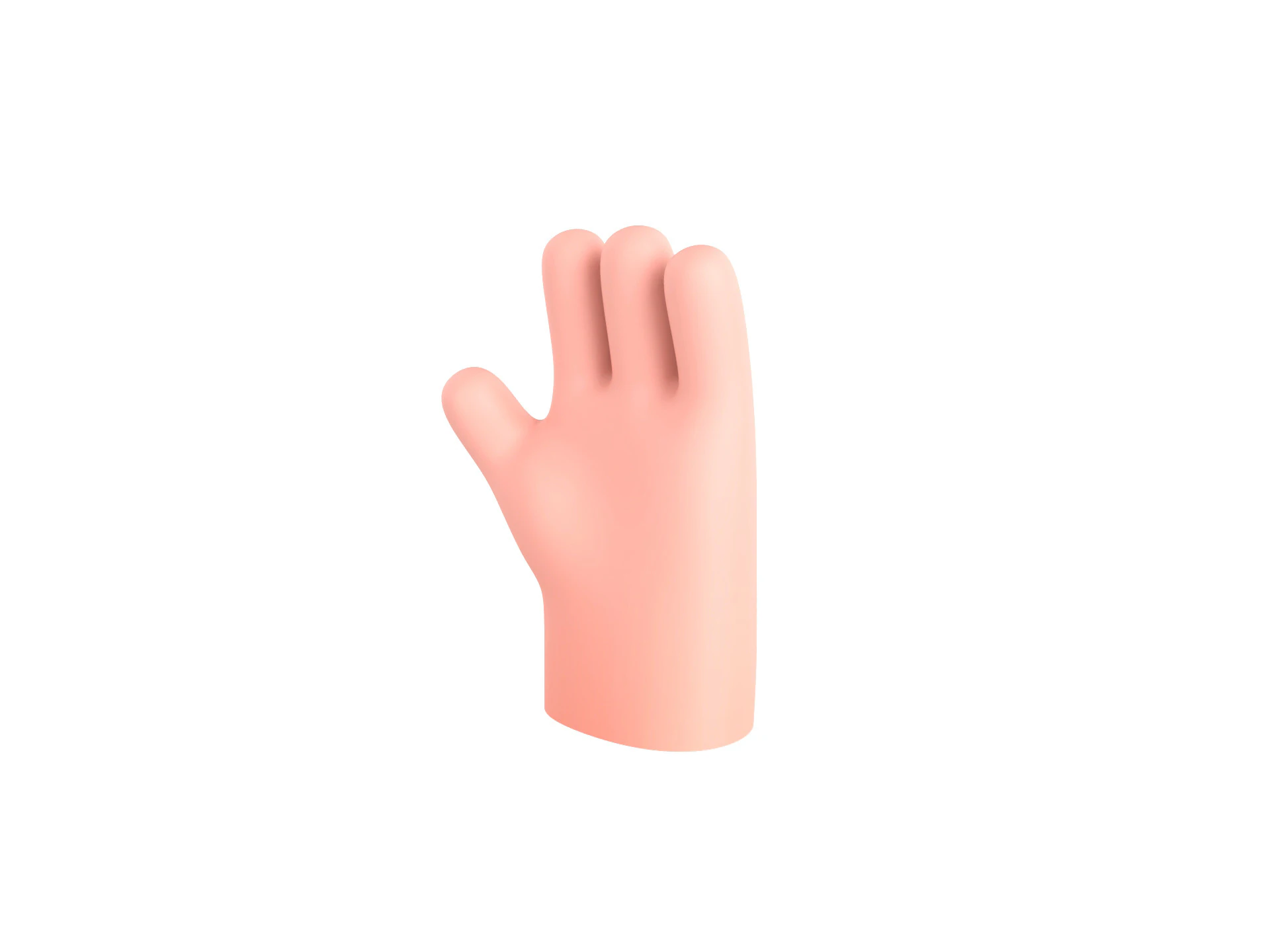Prop182 Cartoon Hand 3D Model .c4d .max .obj .3ds .fbx .stl .blend 
