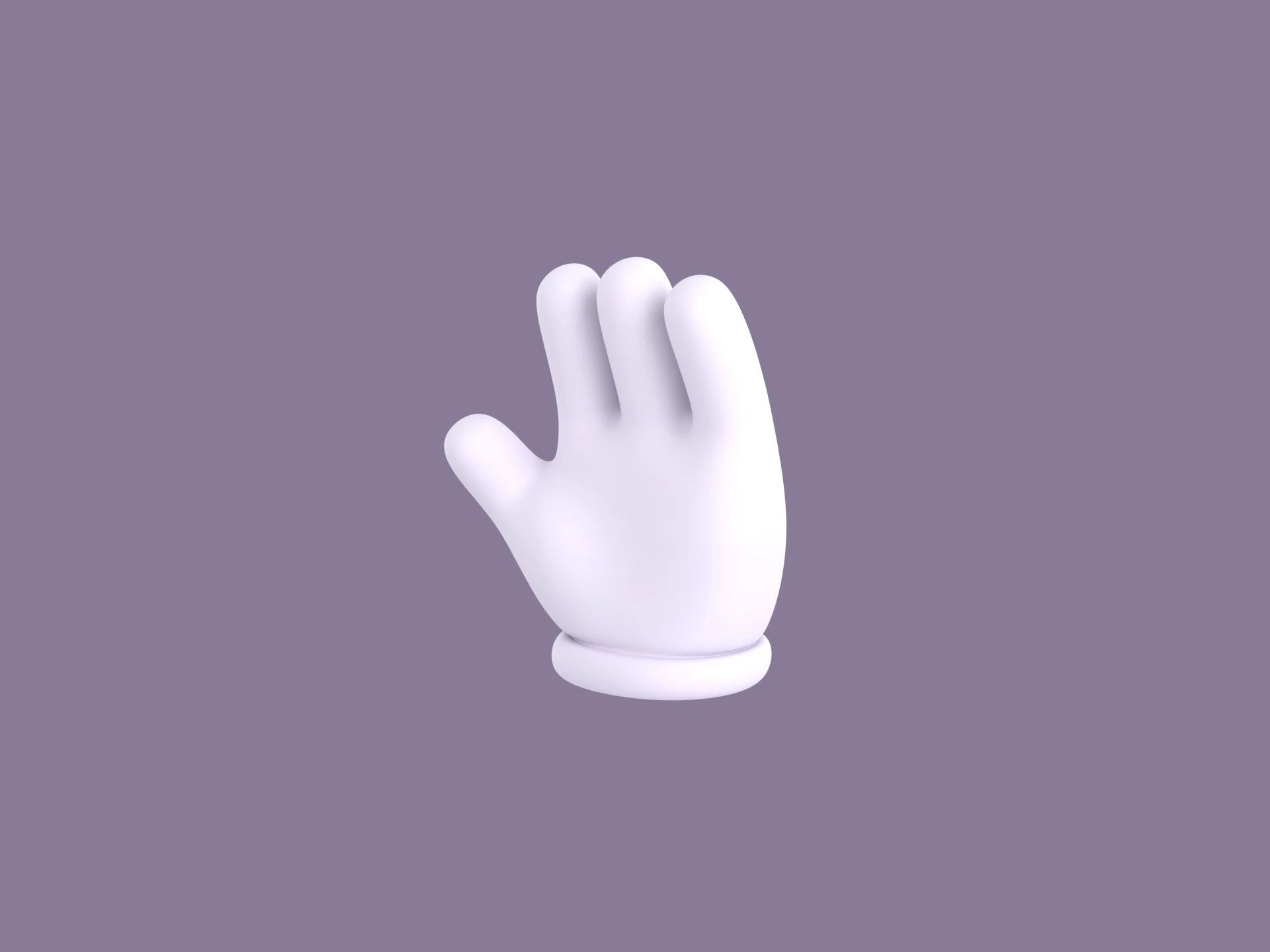 Prop183 Cartoon Glove 3D Model .c4d .max .obj .3ds .fbx .stl .blend