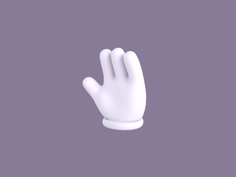Prop183 Cartoon Glove 3D Model