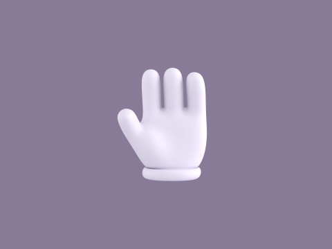 Prop183 Cartoon Glove 3D Model