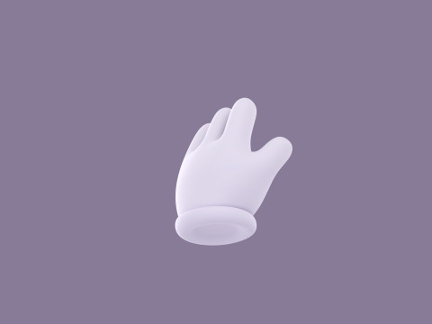 Prop183 Cartoon Glove 3D Model