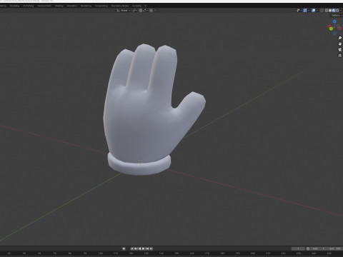 Prop183 Cartoon Glove 3D Model