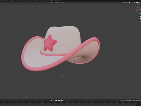 Prop185 Cowgirl Hat 3Dモデル