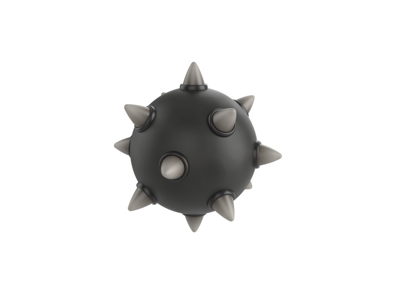 Prop194 Spike Ball 3D Model .c4d .max .obj .3ds .fbx .stl .blend 