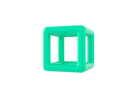 Symbol022 Wire Cube 3D Model