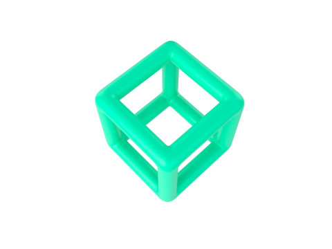 Symbol022 Wire Cube 3D Model
