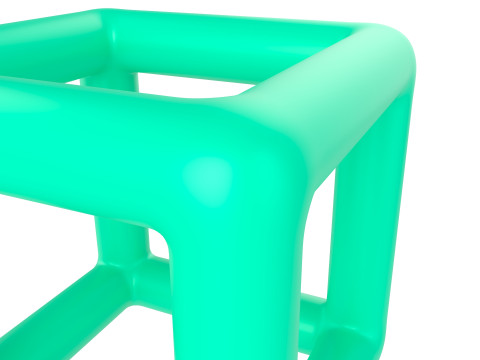 Symbol022 Wire Cube 3D Model